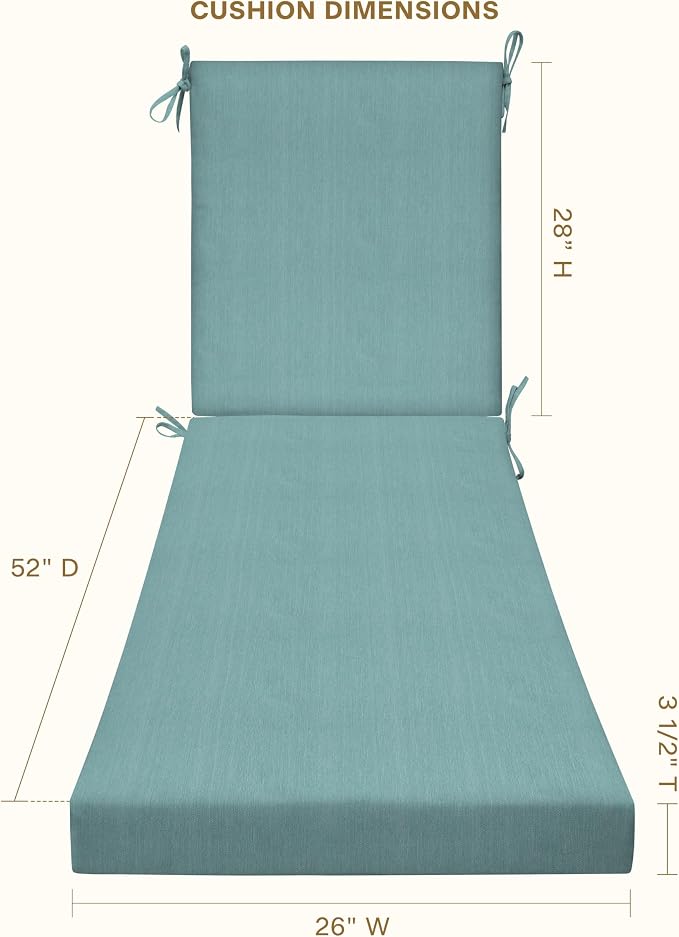 Honeycomb Outdoor Chaise Lounge Cushion - Image 2