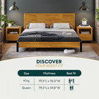Bme Trapeze King Bed Frame – Modern Solid Wood Bed - Image 7