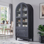 IFGET 71" Tall Arched Kitchen Pantry Cabinet, Wood Kitchens Storage Cabinets - Image 3