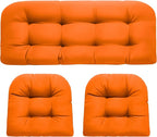 DANGHOOGY Wicker Chair Cushions, Waterproof Outdoor Loveseat Cushions by DANGHOOGYFurnitureCushions