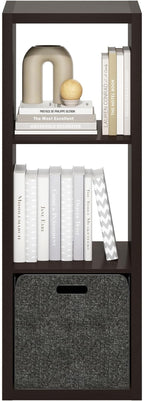 Furinno Cubicle Book Shelf, 3-Cube Bookshelf, Extra Thick Frame Horizontally & - Image 10