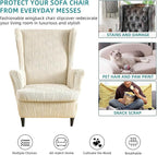 KRFOONN Stretch Wing Chair Slipcovers Printed 2 Piece Wingback Chair Covers - Image 5