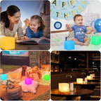 6-in LED Cube Night Light, Rechargeable LED Light Cube w/Remote, Dimmable 16 - Image 4