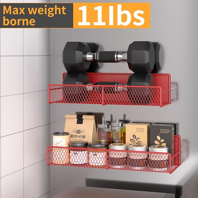 DTUQYX Magnetic Spice Rack for Refrigerator, 4 Pack 100% Metal Strong Magnet - Image 3