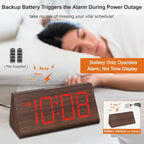 DreamSky Wooden Digital Alarm Clocks - Image 3