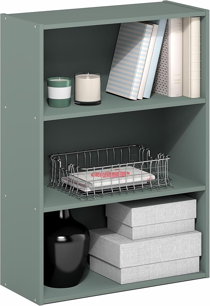 Furinno PASIR Book Shelf, 3-Tier Bookshelf, Storage Shelves Bookcase, 9.7 x by Furinno-FitsYourSpaceFitsYourBudget