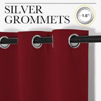 NICETOWN Christmas Burgundy Window Curtains Blackout Drapes, Thermal Insulated - Image 3