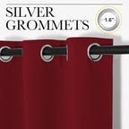 NICETOWN Christmas Burgundy Bedroom Curtains Blackout Draperies, Decorations - Image 3