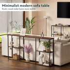 WOHOMO Console Table, 3-Tier Small Entryway Tables, Narrow Sofa Table - Image 7