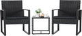 Flamaker 3 Pieces Outdoor Patio Wicker Furniture Set, Modern Rattan Chair by Flamaker