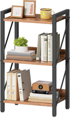 HOOBRO Bookshelf, 3-Tier Industrial Bookcase, Book Shelf Storage Organizer by HOOBRO