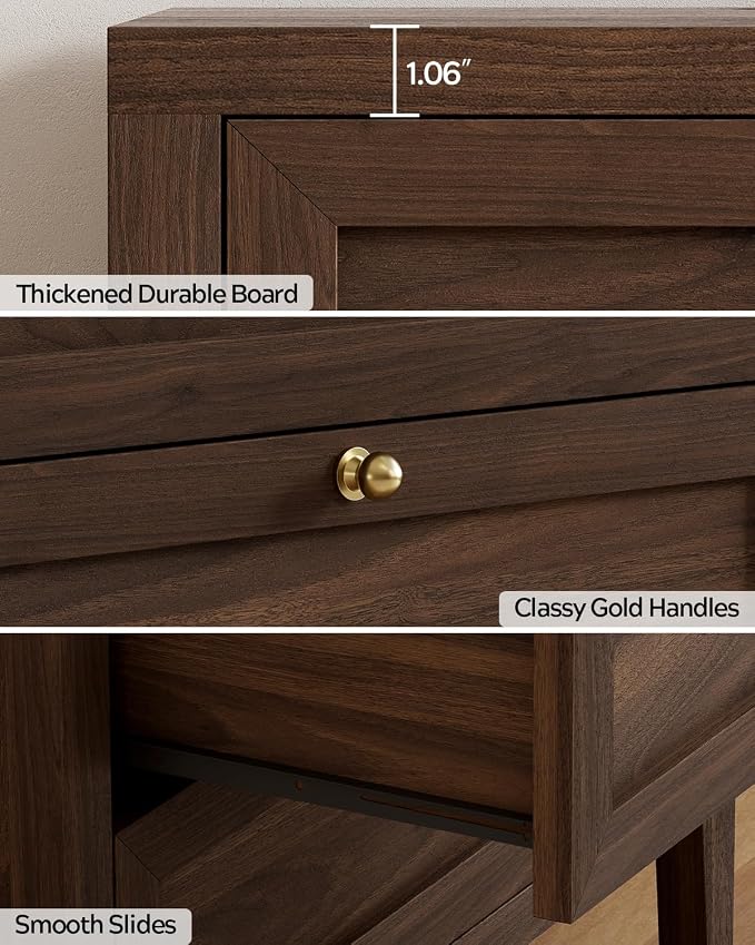 EYYTHUNG 3 Drawer Nightstand - Image 3