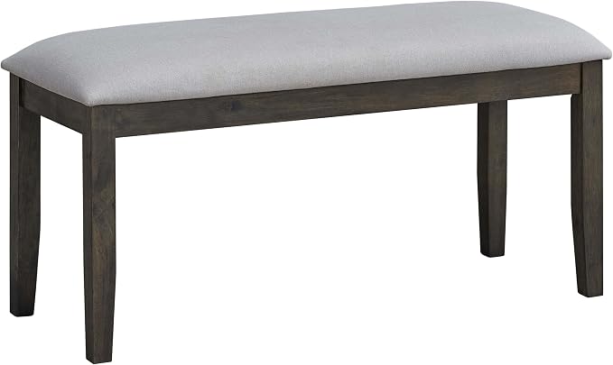 Acme Marit Transitional Wood and Fabric Dining Bench in Gray by AcmeFurniture