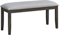 Acme Marit Transitional Wood and Fabric Dining Bench in Gray by AcmeFurniture