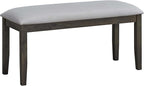 Acme Marit Transitional Wood and Fabric Dining Bench in Gray by AcmeFurniture