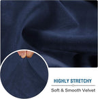 H.VERSAILTEX Velvet Stretch Couch Cushion Cover Plush Cushion Slipcover - Image 5