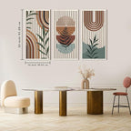 IARTTOP Large Boho Wood Wall Art 16x32 Inch Mid Century Modern Bohemian Wooden - Image 8