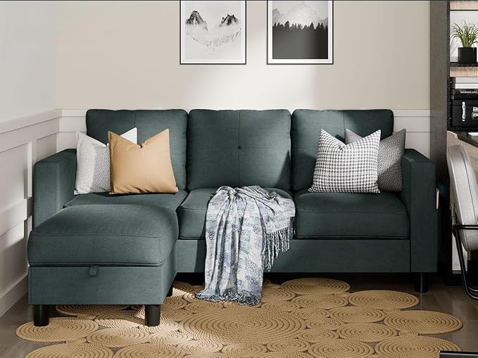 SUNLEI Convertible L-Shaped Sectional Couches - Image 9