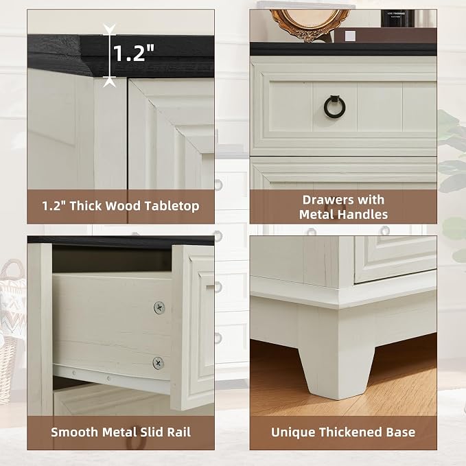 Joaxswe Farmhouse 4 Drawer Dresser - Image 6