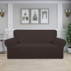 Easy-Going Stretch Oversized Loveseat Couch Covers Washable Chocolate | 1-Piece - Image 2