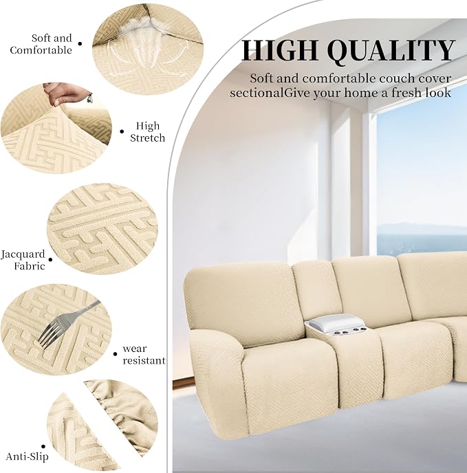 100% Waterproof Sectional Recliner Couch Covers - Image 5