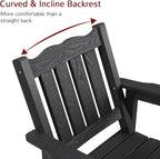 Stoog Low Back Patio Rocking Chair – Heavy Duty 400 lbs Capacity Outdoor Rocker - Image 7