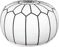 Marrakesh Gallery Genuine Leather Round Pouf Unstuffed by MarrakeshGallery