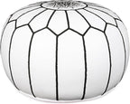 Marrakesh Gallery Genuine Leather Round Pouf Unstuffed by MarrakeshGallery