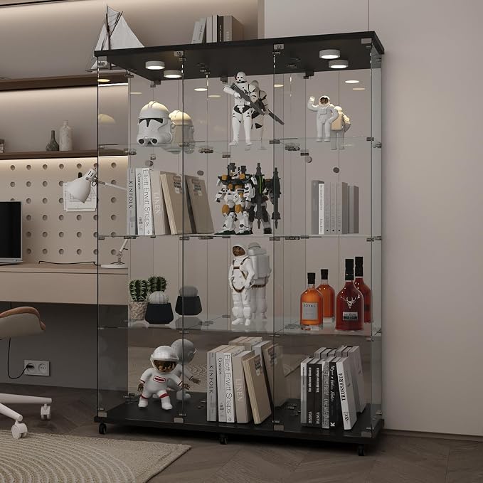 LFT HUIMEI2Y Glass Display Cabinet 12 Shelves by LFTHUIMEI2Y