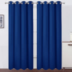 Blackout Curtains 66 x 84 inch/Royal Blue Curtains Set of 2 Panels/Thermal by Lemomo