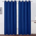 Blackout Curtains 52 x 95 inch/Royal Blue Curtains Set of 2 Panels/Thermal by Lemomo