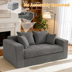 Winzon Boneless Loveseat, 3 in 1 Convertible Sofa Bed Sleeper Sofa Floor Futon - Image 8