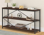 LVB Wood Console Entryway Table, Metal Wooden 3 Tier Sofa Table - Image 7