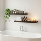 31.5in Floating Shelves for Wall, Wall Mounted Shelves for Decor Storage Set of - Image 2