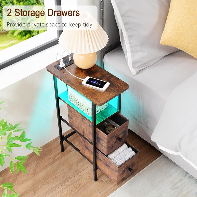 LOAKEKEL Narrow End Table Living Room - Image 7
