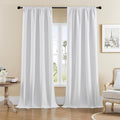 Joydeco Faux Linen Blackout Curtains by JOYDECO