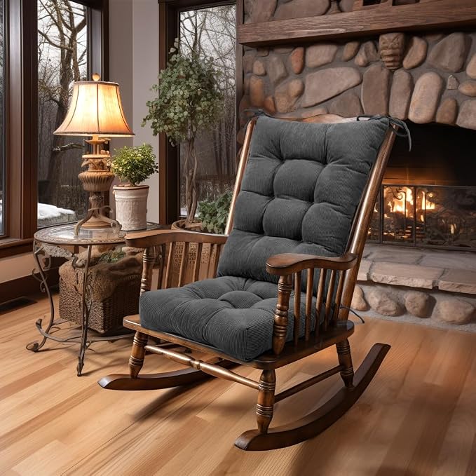 Lokex Rocking Chair Cushion Only, Tufted Non-Slip Comfortable Rocking Chair by LOKEX
