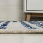 JONATHAN Y Khalil Modern Berber Stripe Cream/Navy Indoor Area Rug, Contemporary - Image 8