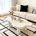 40" Cloud Coffee Table with 4 Round Table Legs, Modern Irregular Center Table by BSYEIO
