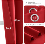 MIULEE Blackout Curtains for Bedroom 2 Panels 40x72 Inch Long Christmas Red | - Image 4