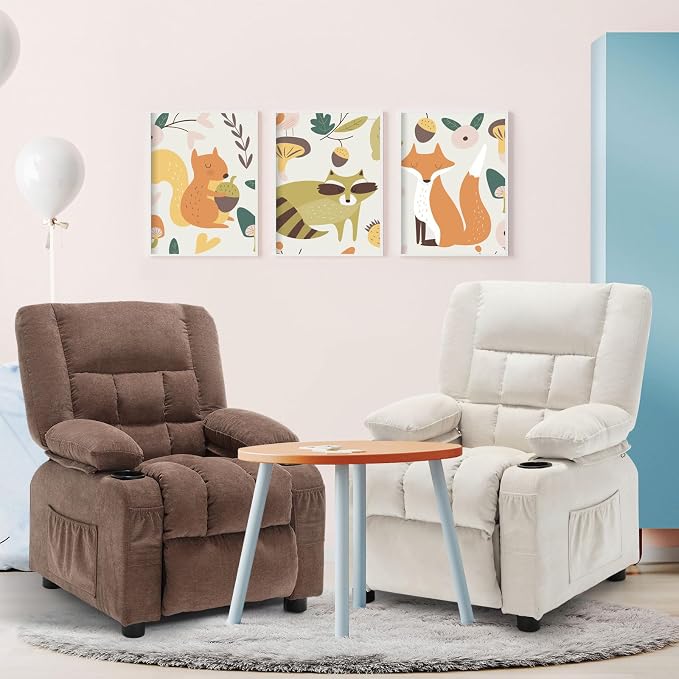 BOSMILLER Kids Recliner Chair， Push Back Toddler Recliner - Image 2