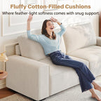 Vesgantti 85'' Chenille Couch for Living Room, 3 Seater Comfy Sofa - Image 6