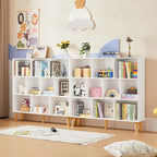 LEYAOYAO 10 Cube Bookshelf, 3 Tier Modern Wide Bookcase - Image 3