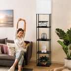 Large Floor Lamp with Shelves, 5-Tier Tall Floor lamp with - Image 9
