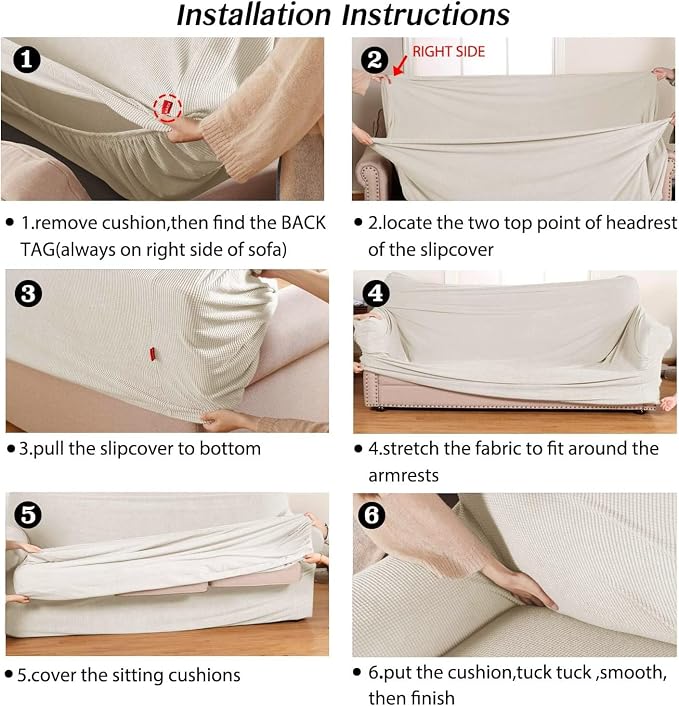 Turquoize Stretch Sofa Slipcover 2 Pieces Sofa Cover Couch Cover - Image 6