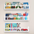 AZSKY Nursery Bookshelves White, 24 Inch Floating Bookshelves by AZSKYMakeyourlifebetter