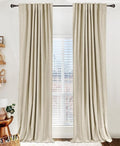Faux Linen Total Blackout Curtains by 100BlackoutShield