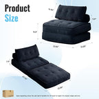 Folding Sofa Bed Convertible Sleeper Chair 33" - Image 2