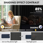 MIULEE Dark Grey Blackout Curtains 4 Panels Set 72 Inch Length Bedroom | - Image 4