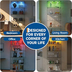 IDEALHOUSE Tempered Glass Display Cabinet - Image 7